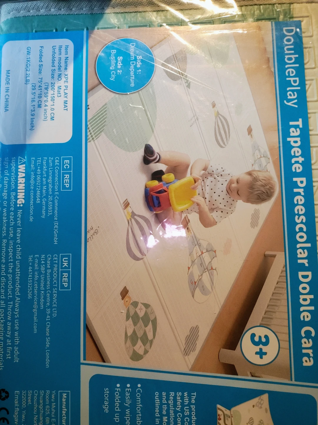FLAGAV 79x59inch Play Mat for Baby - Indoor and Outdoor Use - photo 5