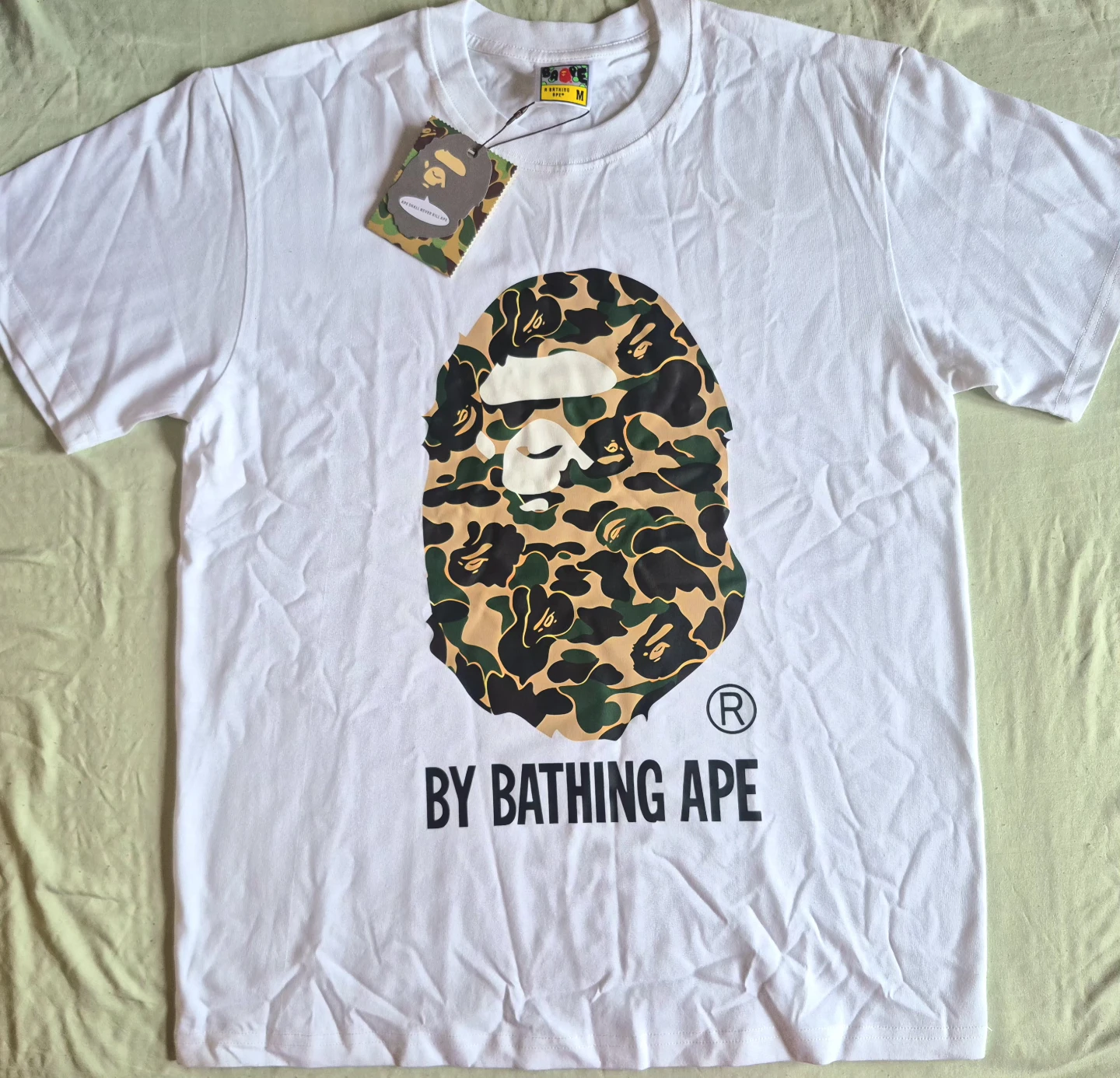 A Bathing Ape Camo Logo T-Shirt White