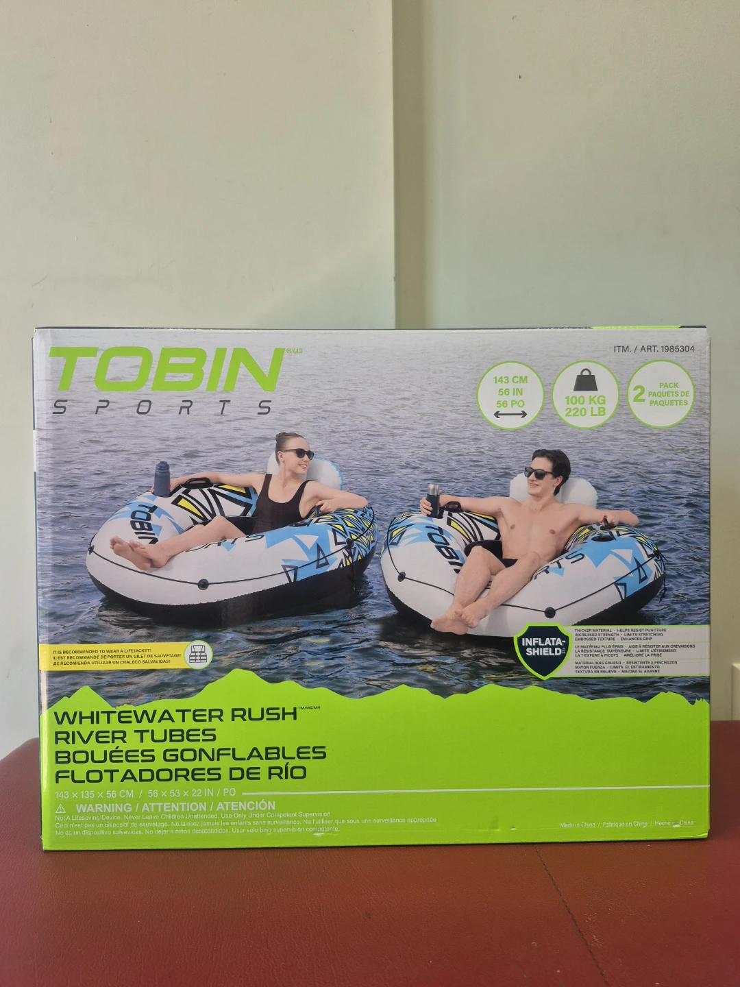 Brand New Tobin Sports Whitewater Rush River Tubes - 2 Pack