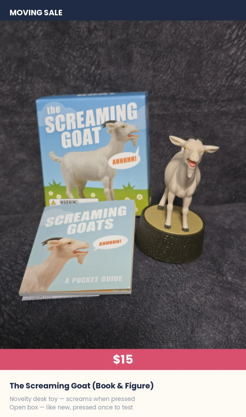 The Screaming Goat Novelty Desk Toy