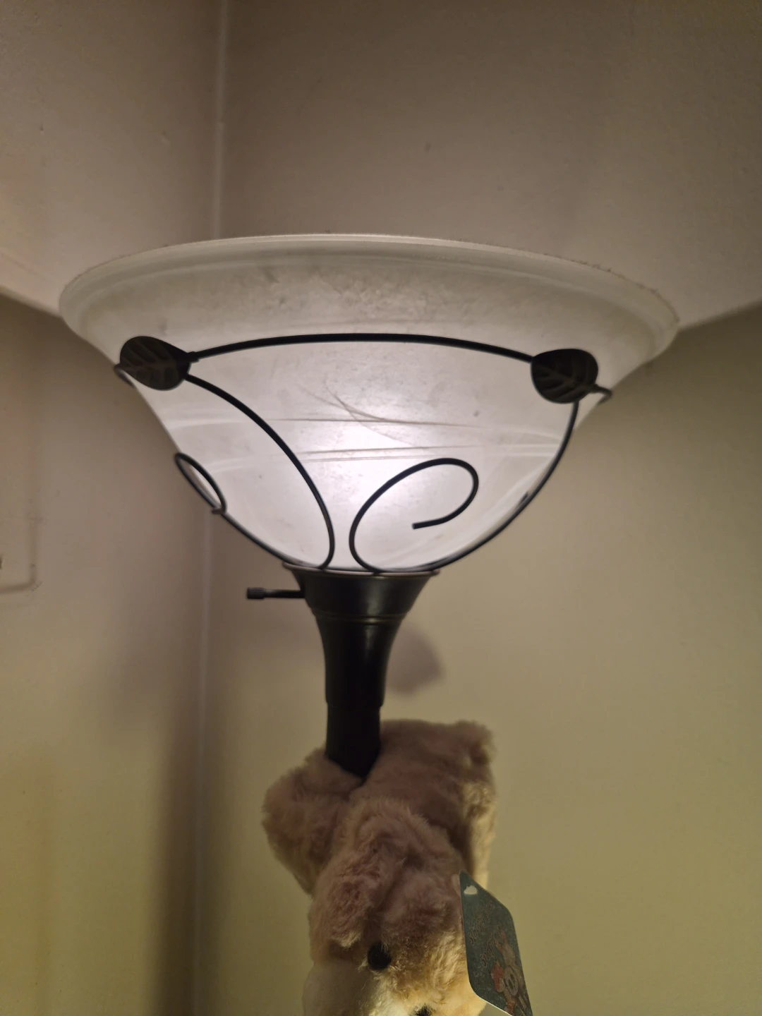 🏈Black Floor Lamp with Frosted Glass Shade - photo 3
