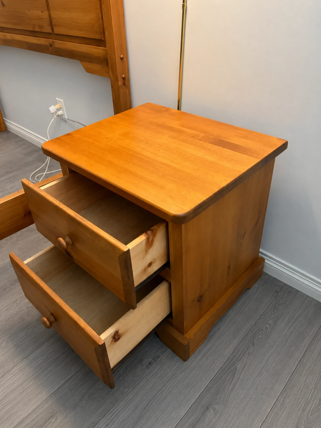 Solid Wood Bedroom Set - Bed Frame, Nightstands & Wardrobe - photo 3