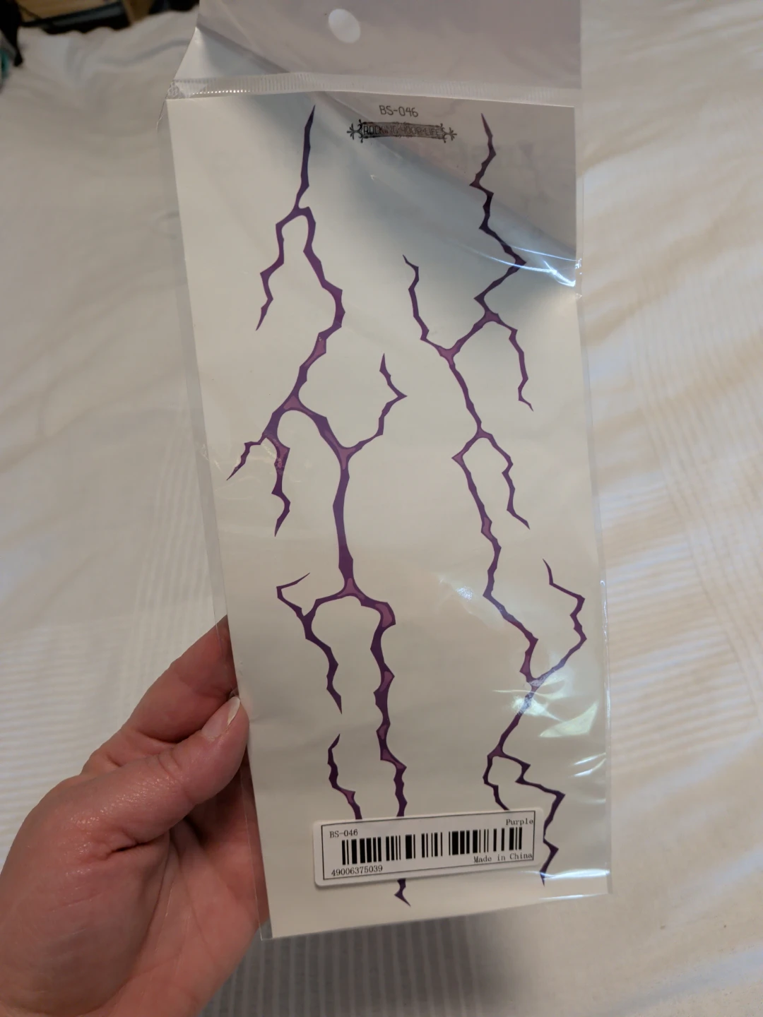 Instant Tattoo Sticker - Lightning Pattern 🏈