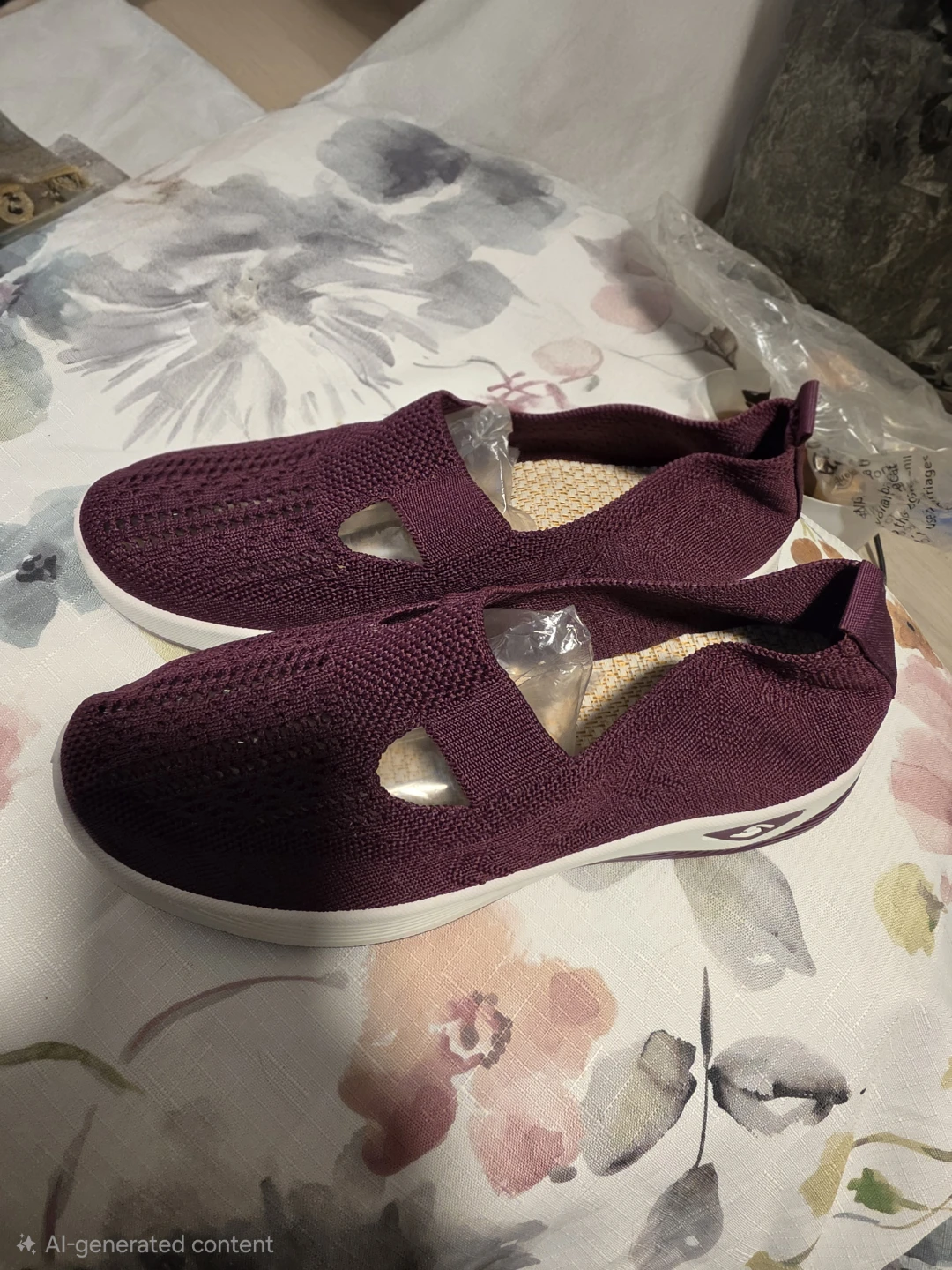 Women's Purple Slip-on Shoes size 38