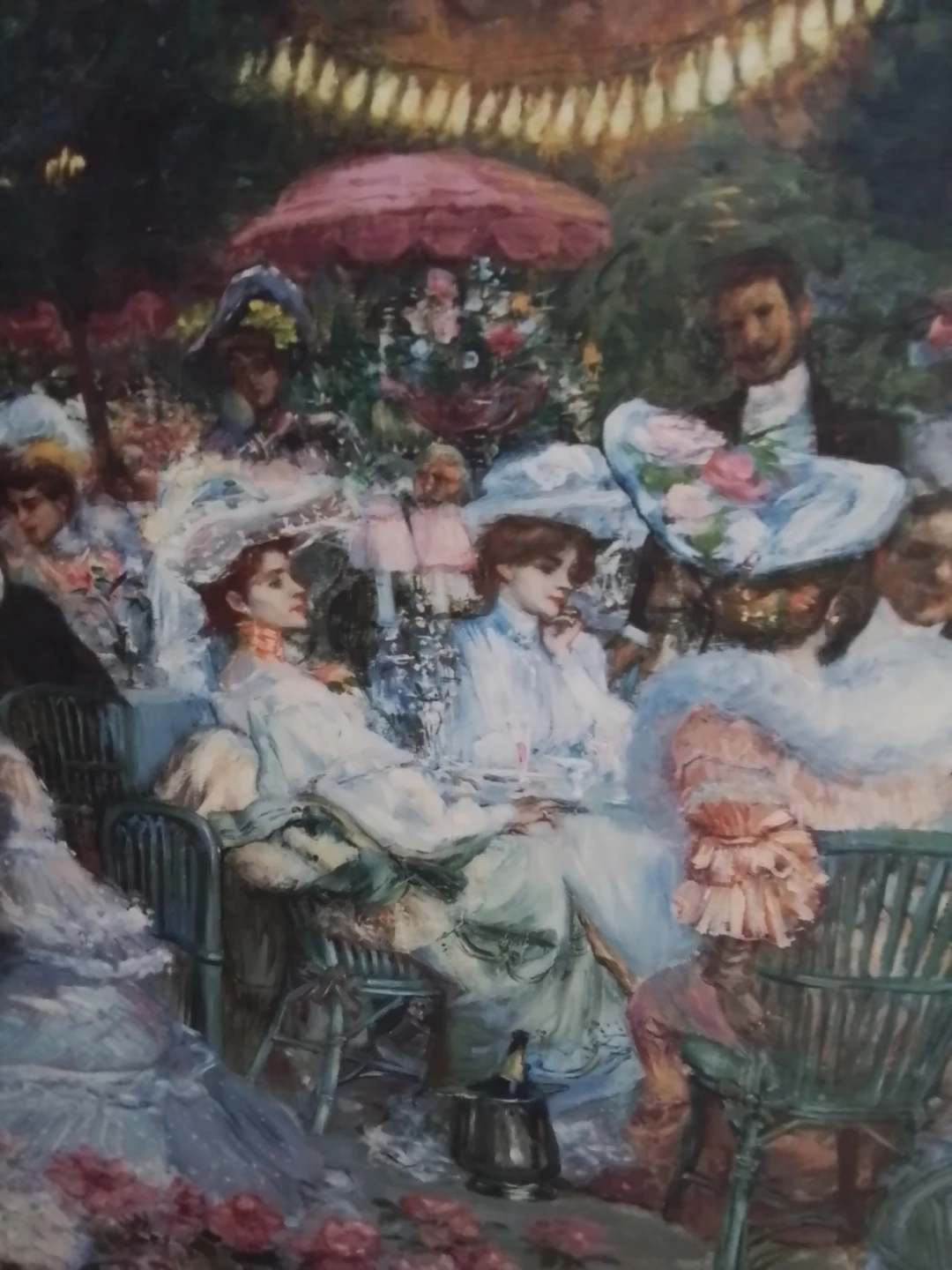 LARGE 36” Vintage Belle Époque Framed Canvas Replica - photo 5