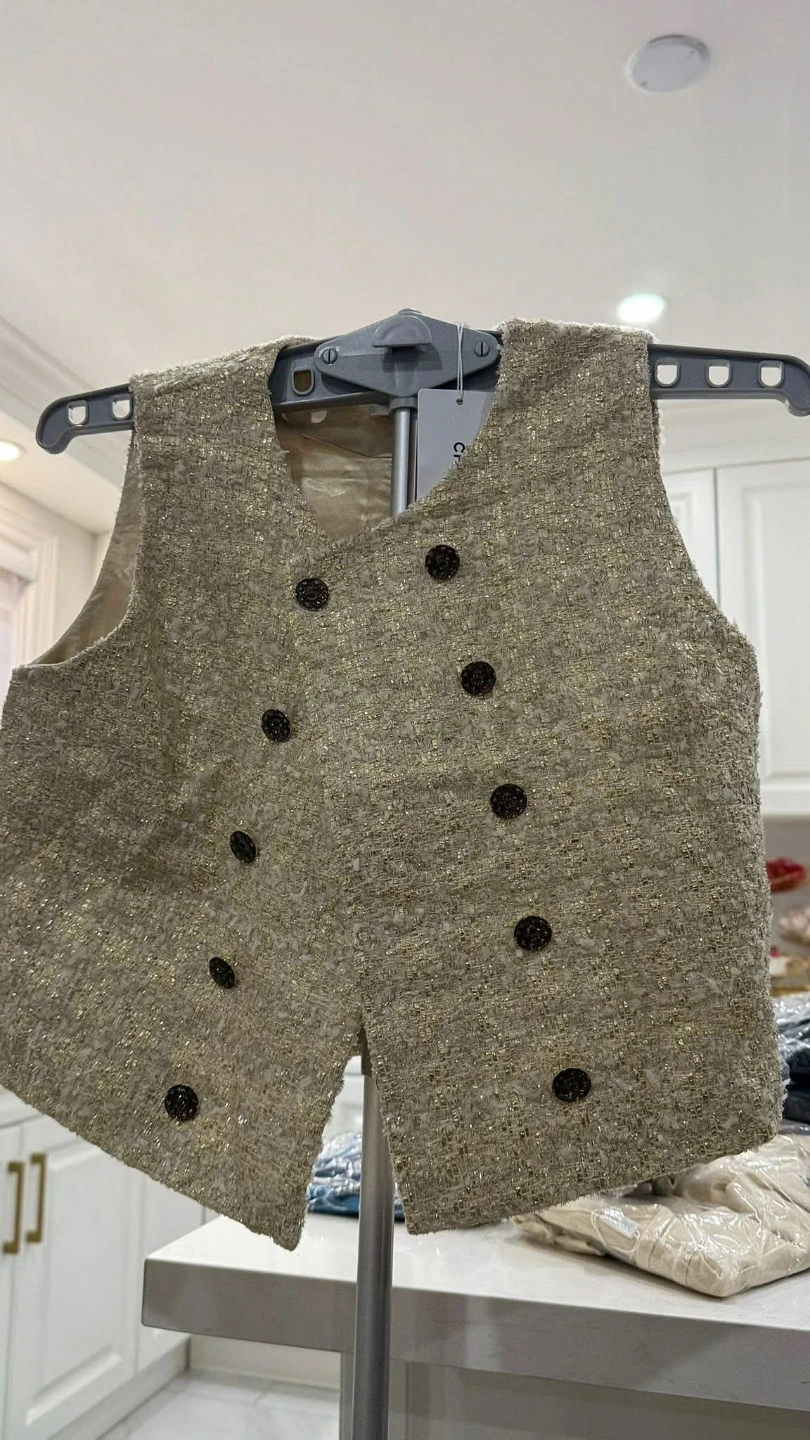 Chanel Metallic Tweed Vest