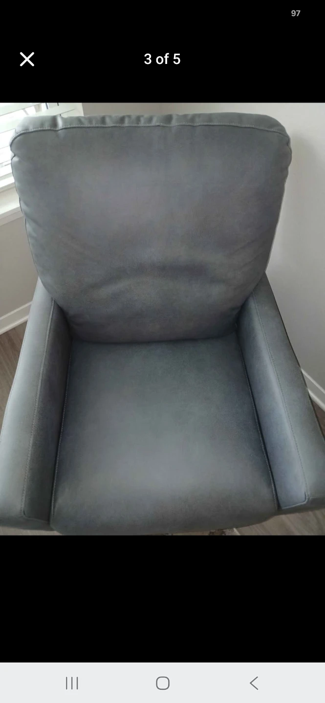 Gray Leather Recliner - photo 3