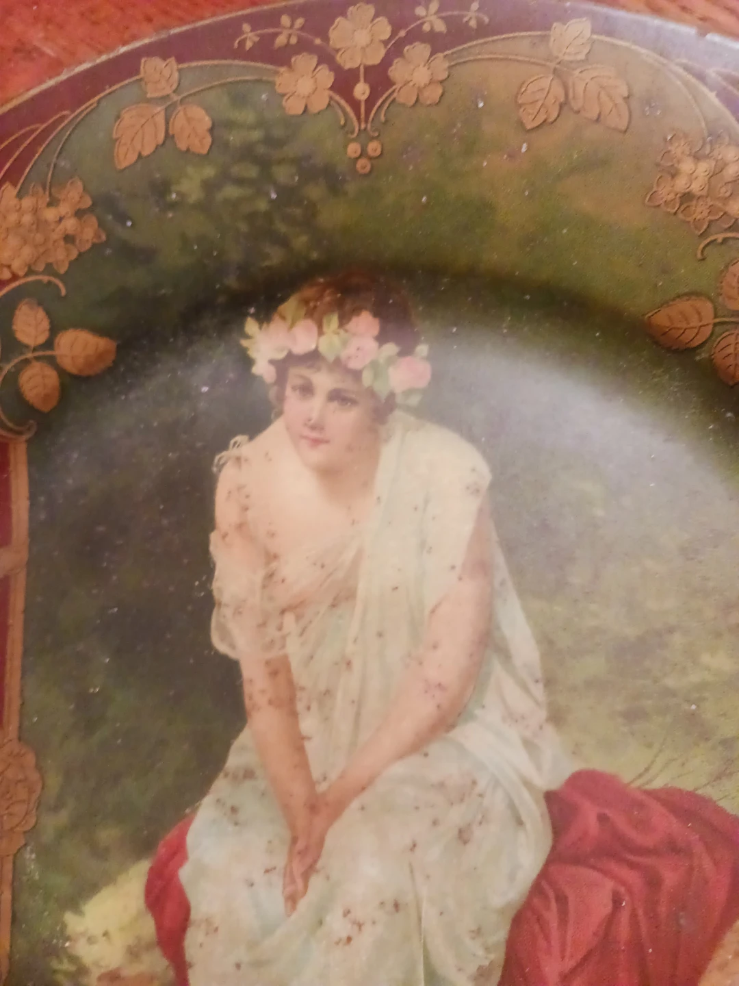 Vintage Decorative Metal Plate with Portrait - photo 3