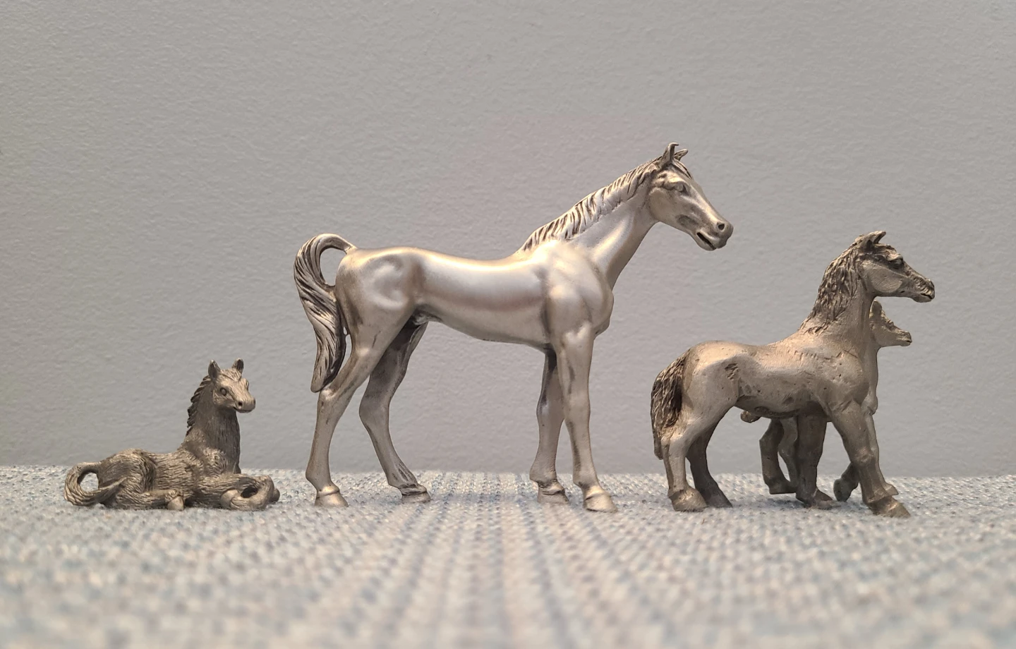 Vintage Pewter Horse Figurines - photo 2