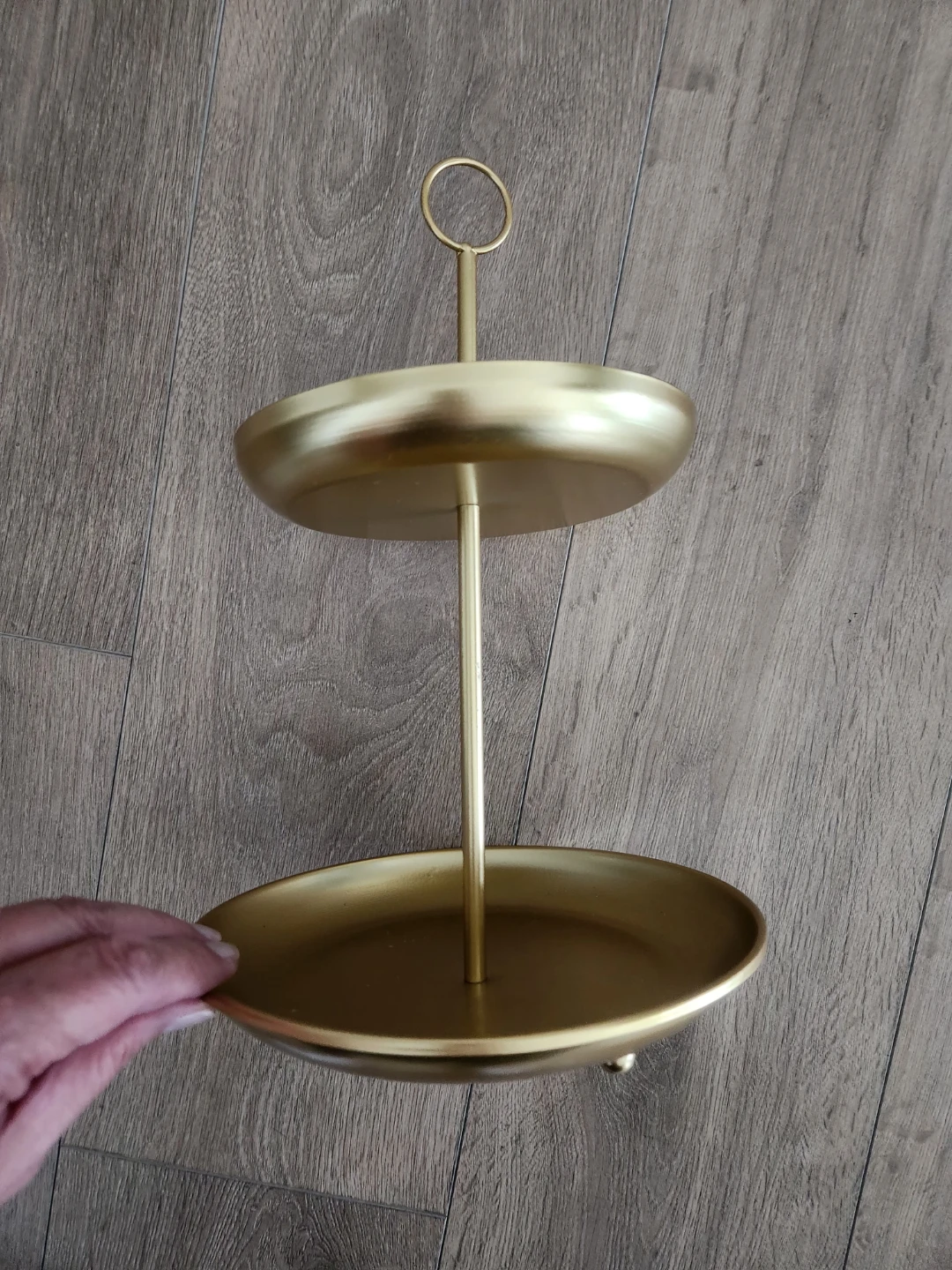 Matte Gold Two-Tier Serving Tray - photo 2