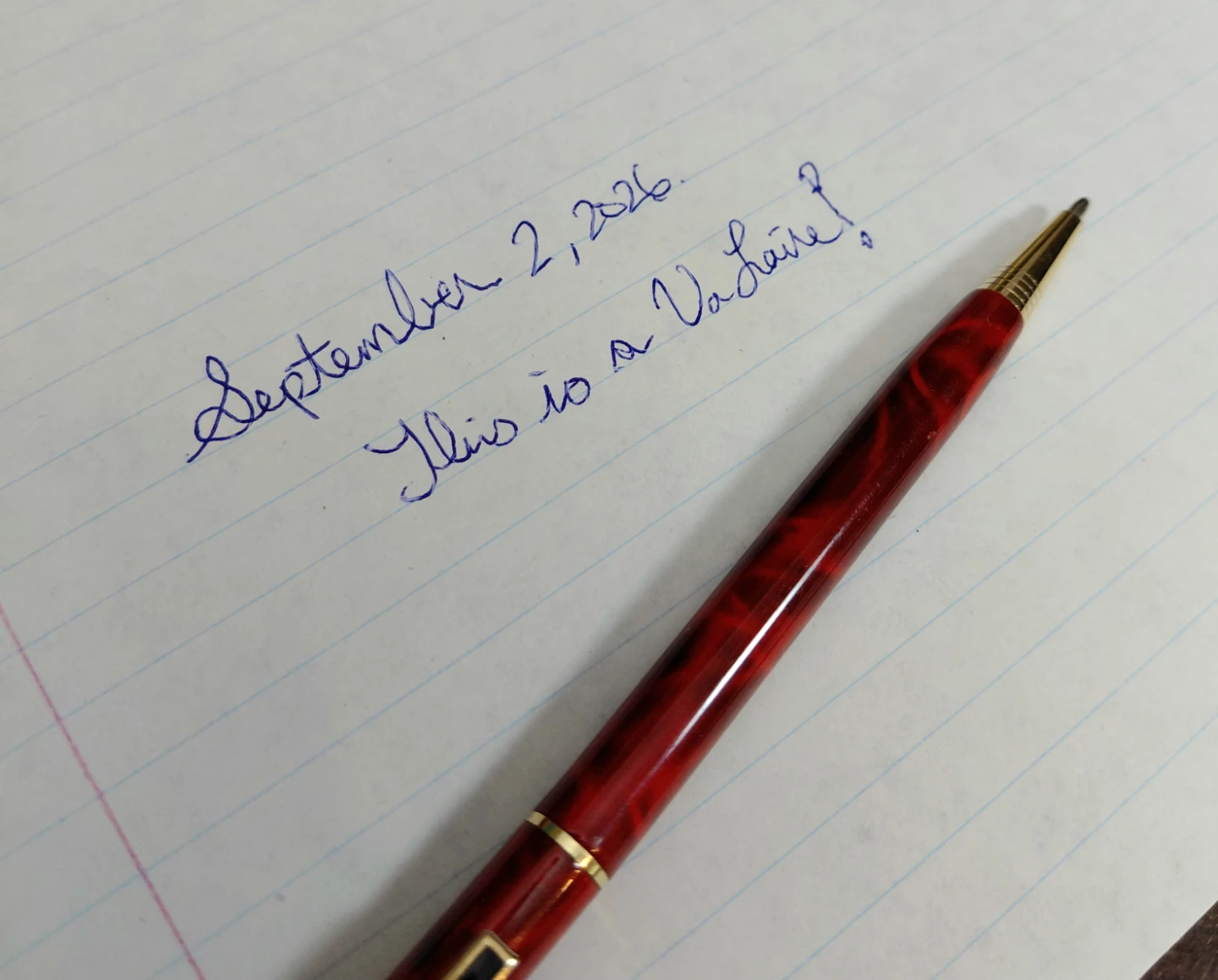Va Laire Vintage Red Marbled Ballpoint Pen with Ninja Holder - photo 5