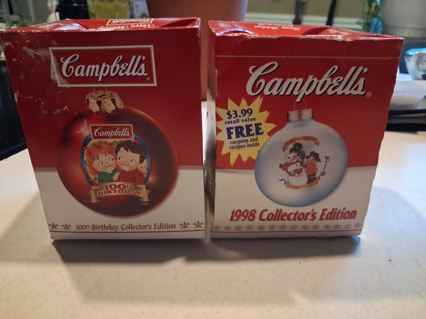 Vintage Campbell's Collector's Edition Ornaments
