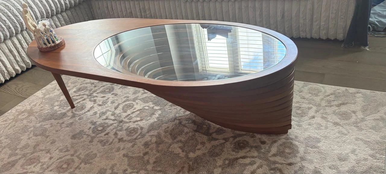 Modern Sculptural Wooden Coffee Table - photo 4