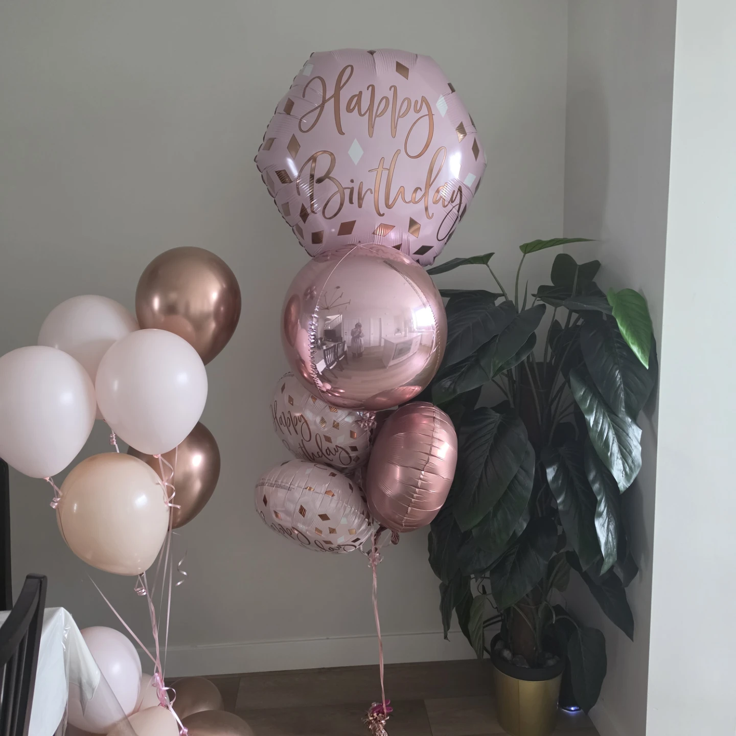 Rose Gold Birthday Balloon Bouquet - photo 2