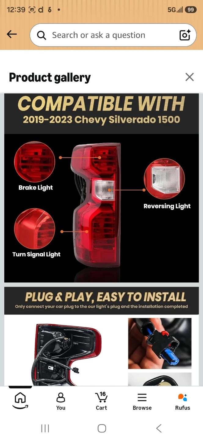 Chevy Silverado 1500 Tail Light (2019-2023) - photo 4