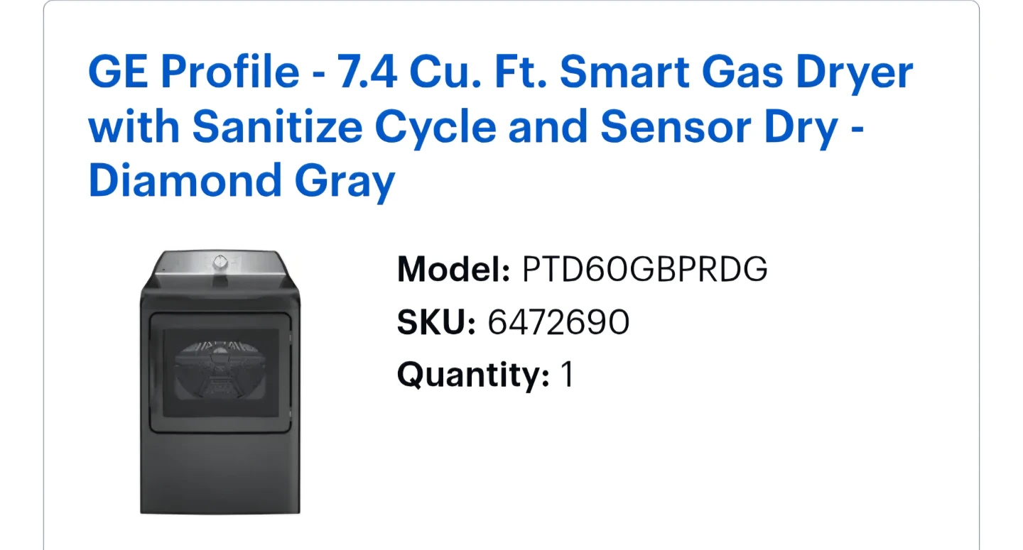 GE Profile Washer and Gas Dryer Set - photo 3
