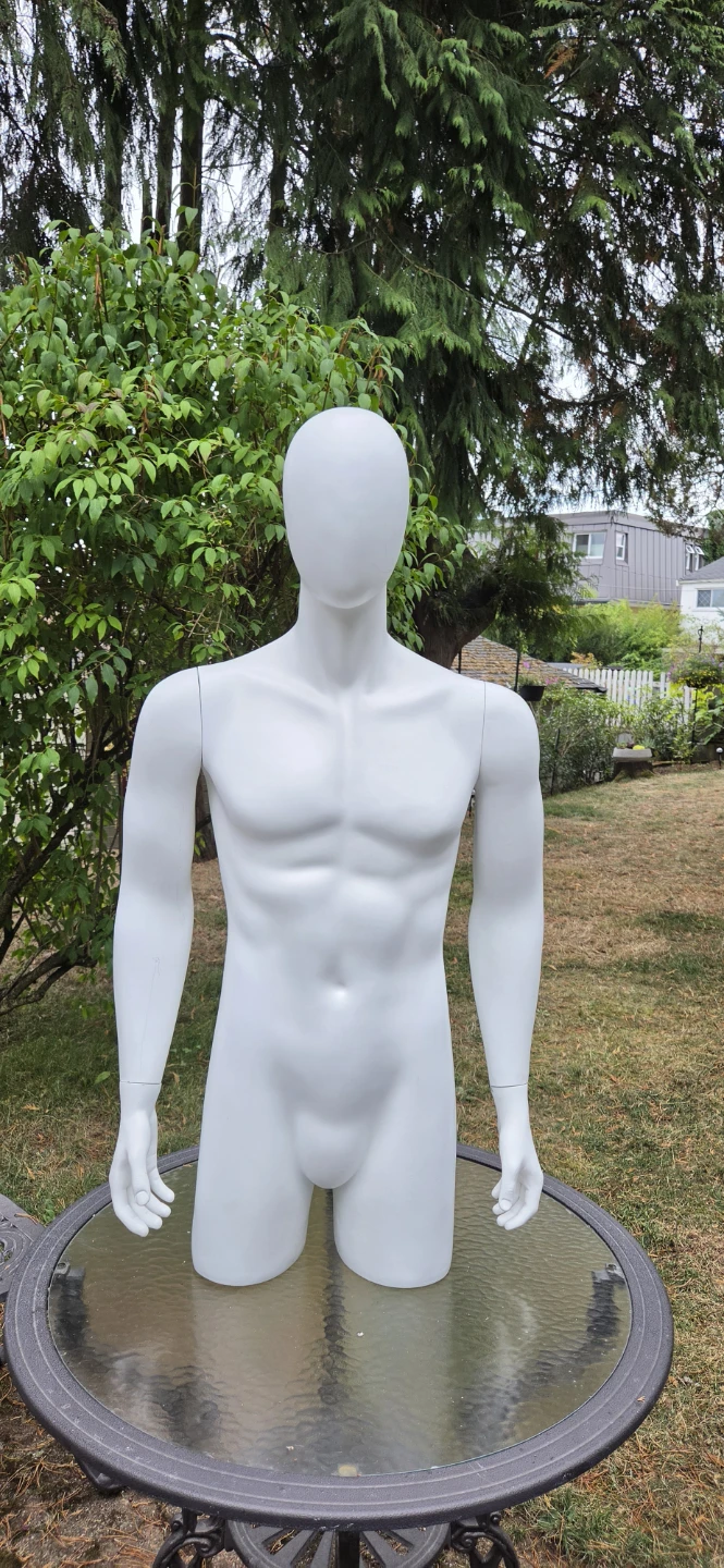 White male mannequin torso