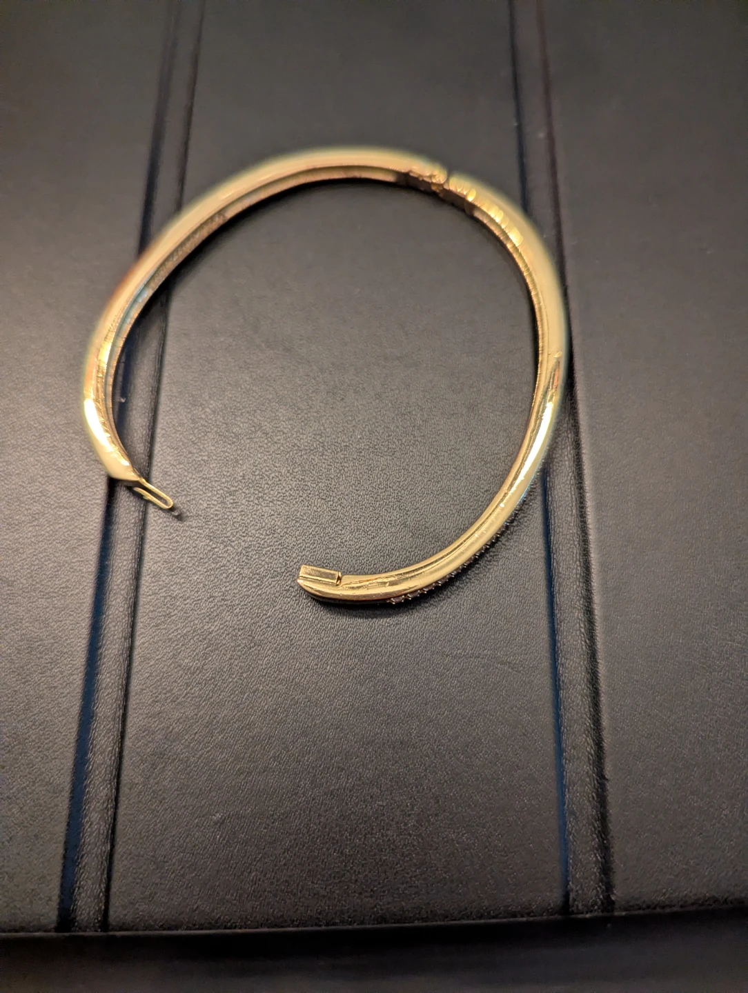 Rhinestone Bangle 18k Gold plated - photo 4