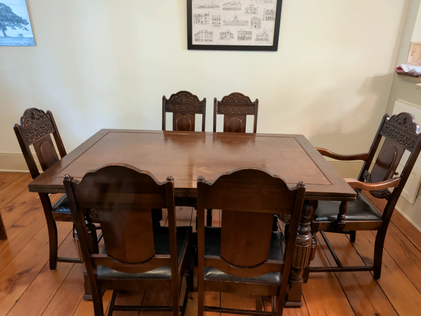 Solid Wood Dining Table and Chairs Set - photo 3