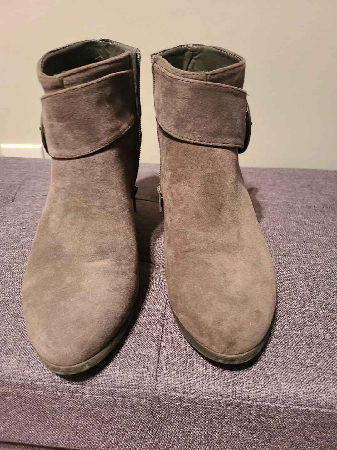 Suzy Shier Grey Ankle Boots - Size 10 - photo 3