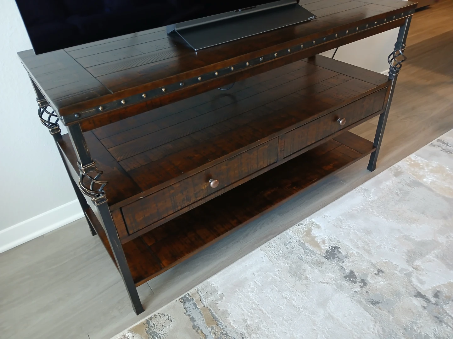 Rustic Industrial TV Stand - photo 3