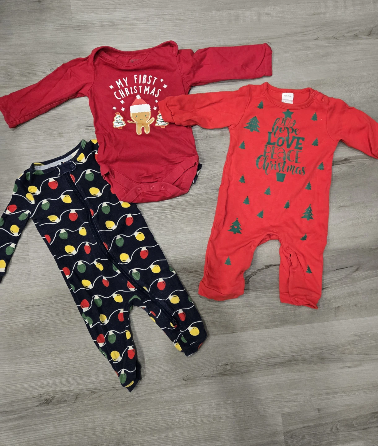 Baby Christmas Outfits - 3 Pack 6m