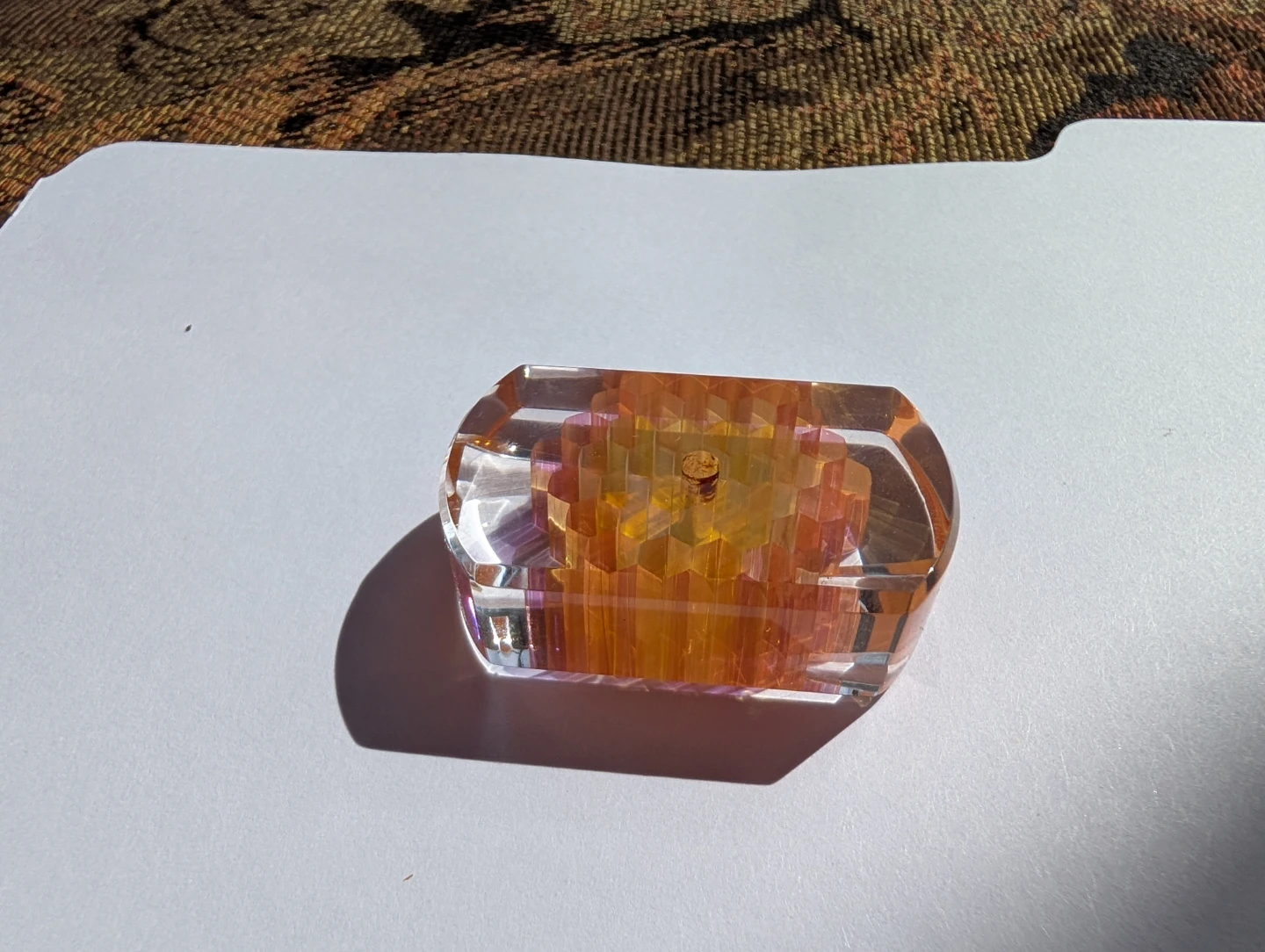 Gold fumed glass directional carb cap & pearls - photo 5