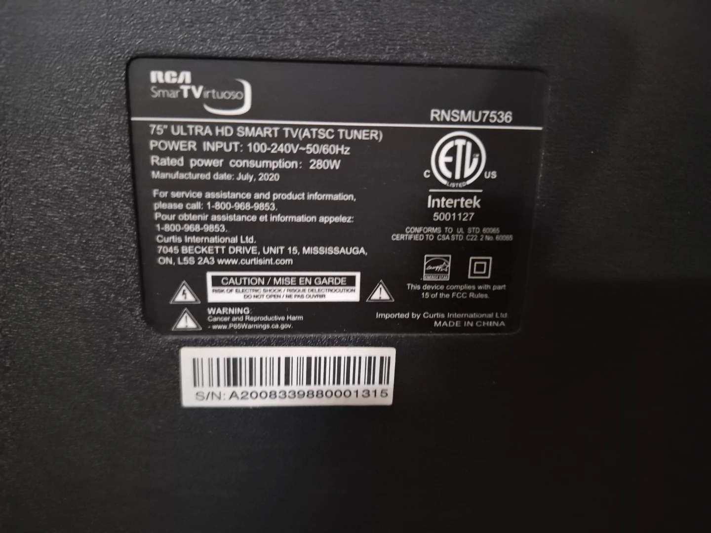 RCA 75-inch 4K Ultra HD Smart LED TV - photo 3