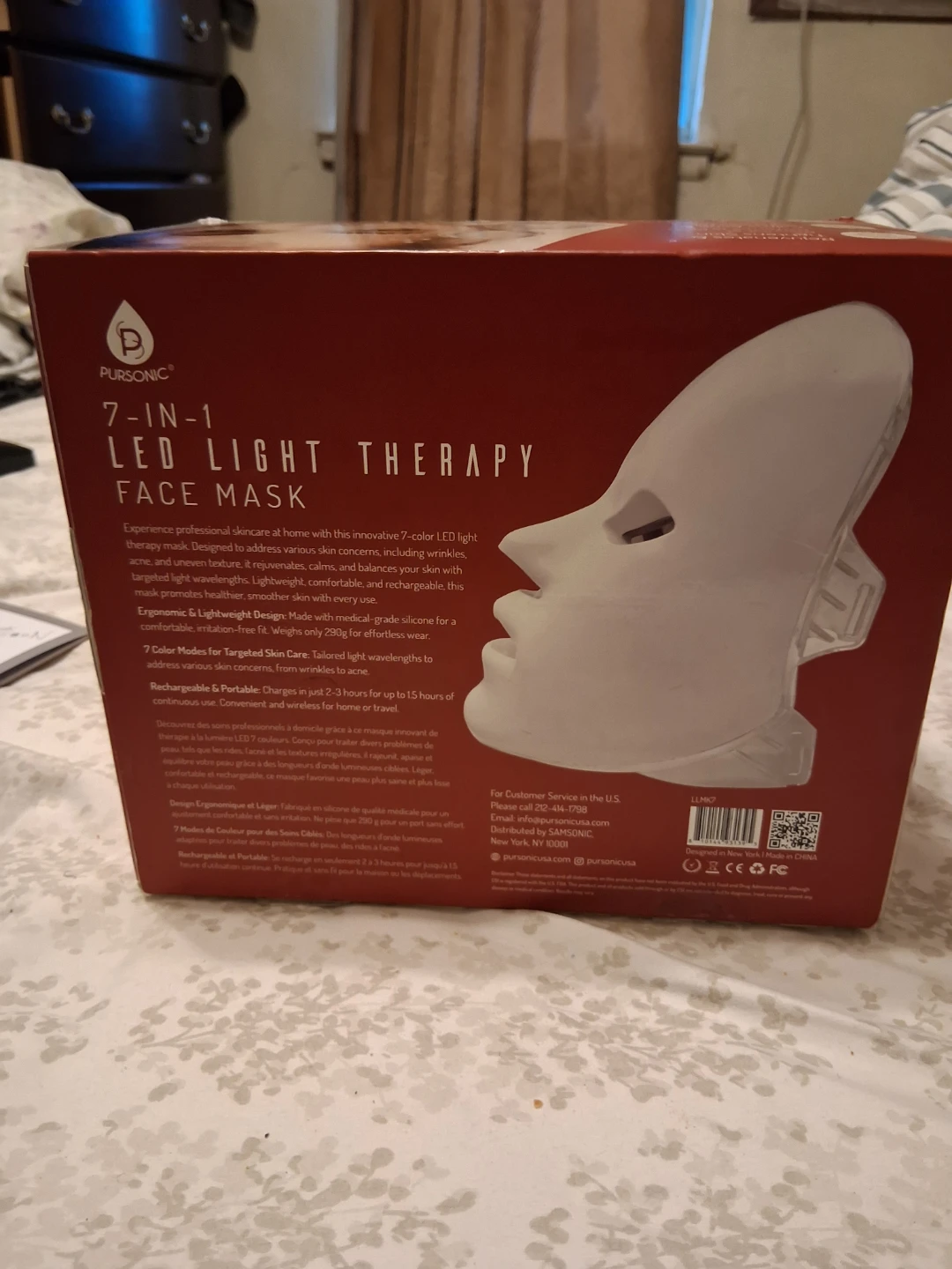 Pursonic 7-in-1 LED Light Therapy Face Mask - photo 2