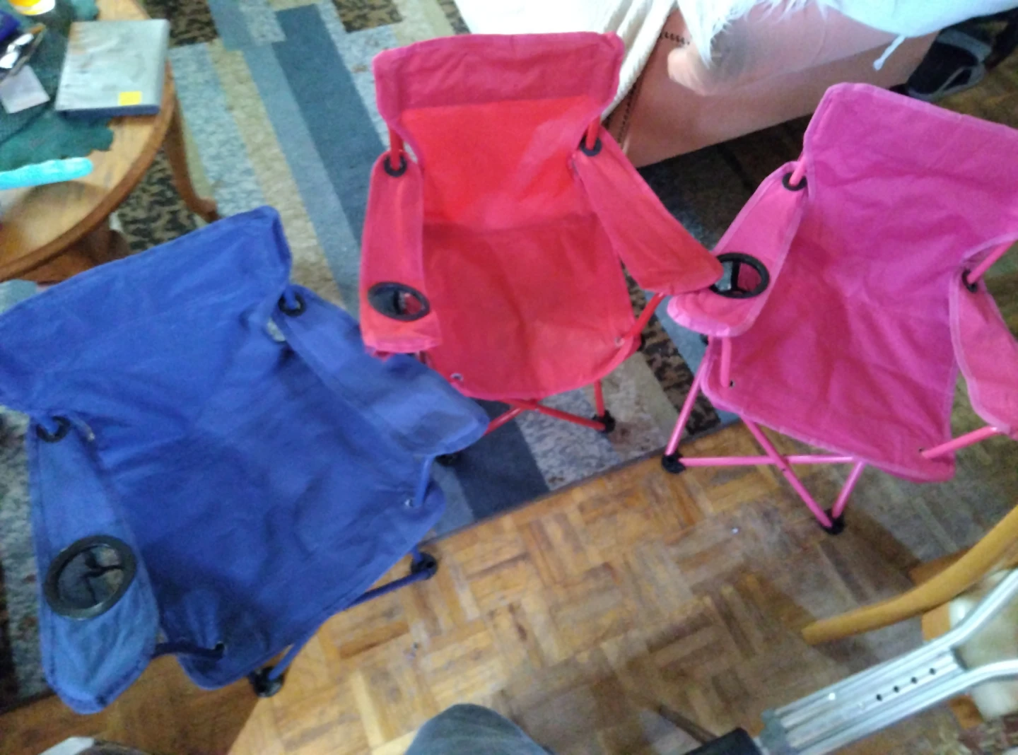 Kids Fold Up Camping Chairs x3