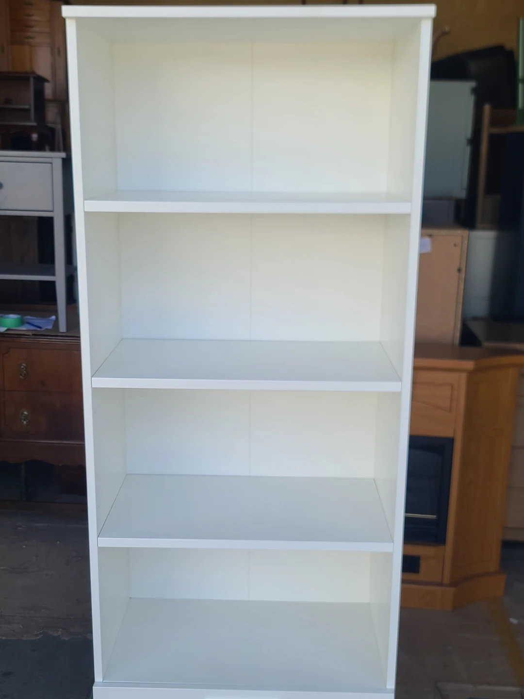 White Bookcase with Two Drawers - photo 2