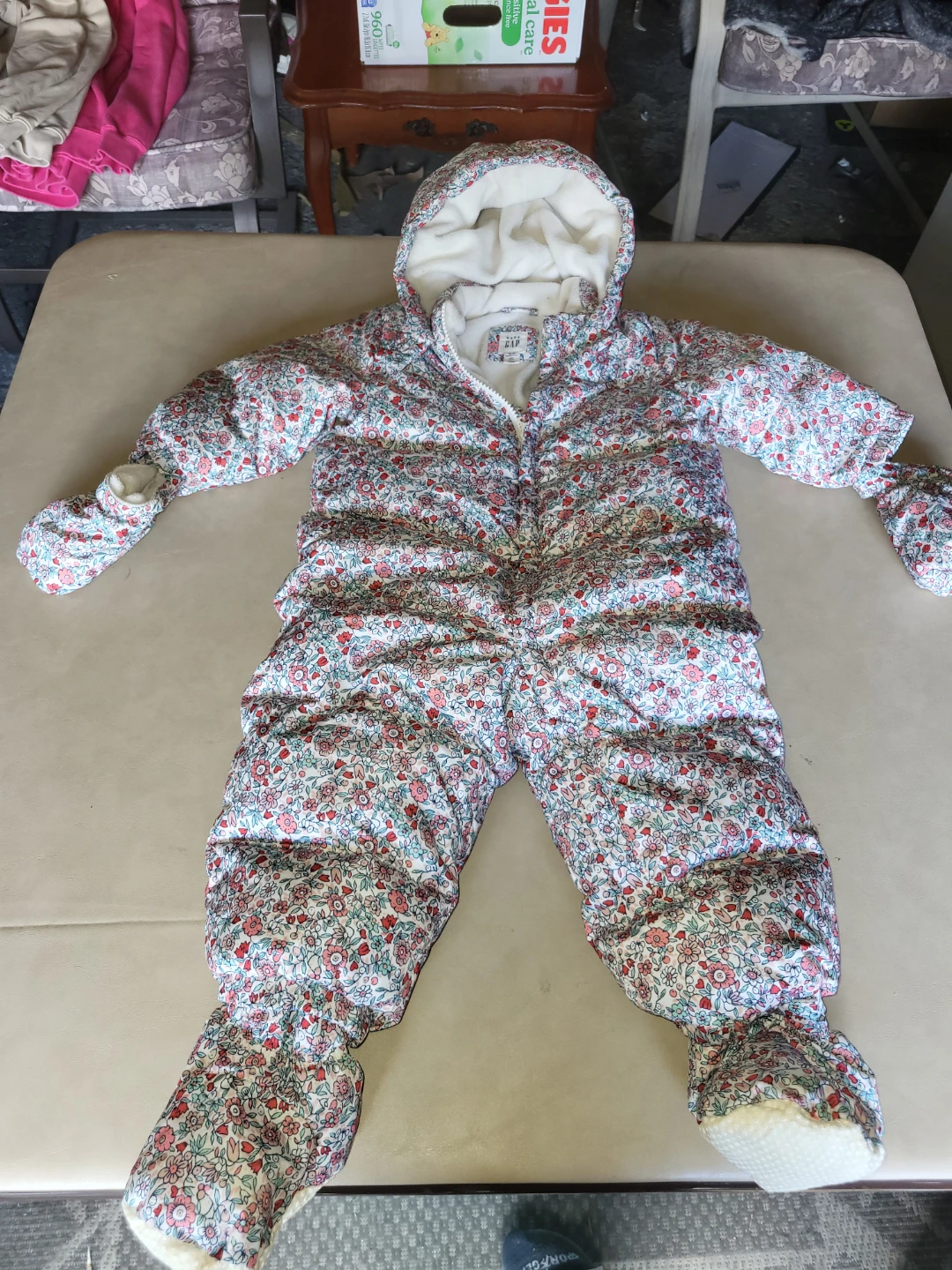 Baby Gap floral snowsuit 18-24 months
