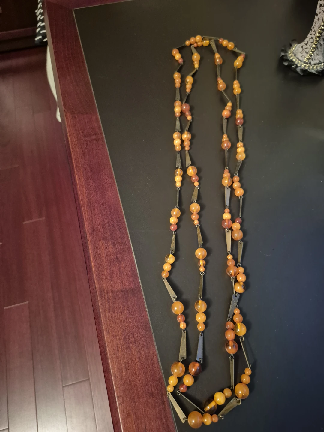 Vintage Amber Bead Necklace