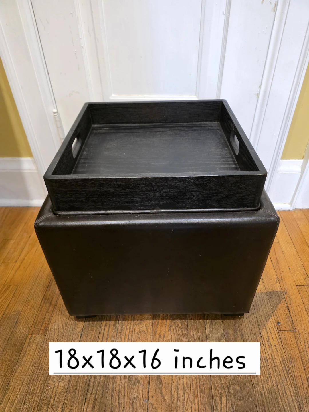Beddington's Gypsy Brown Square Ottoman with Tray - photo 3