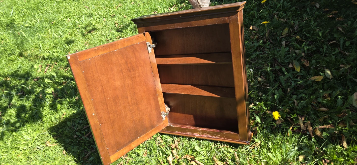 Wooden Medicine Cabinet with Mirror - photo 3