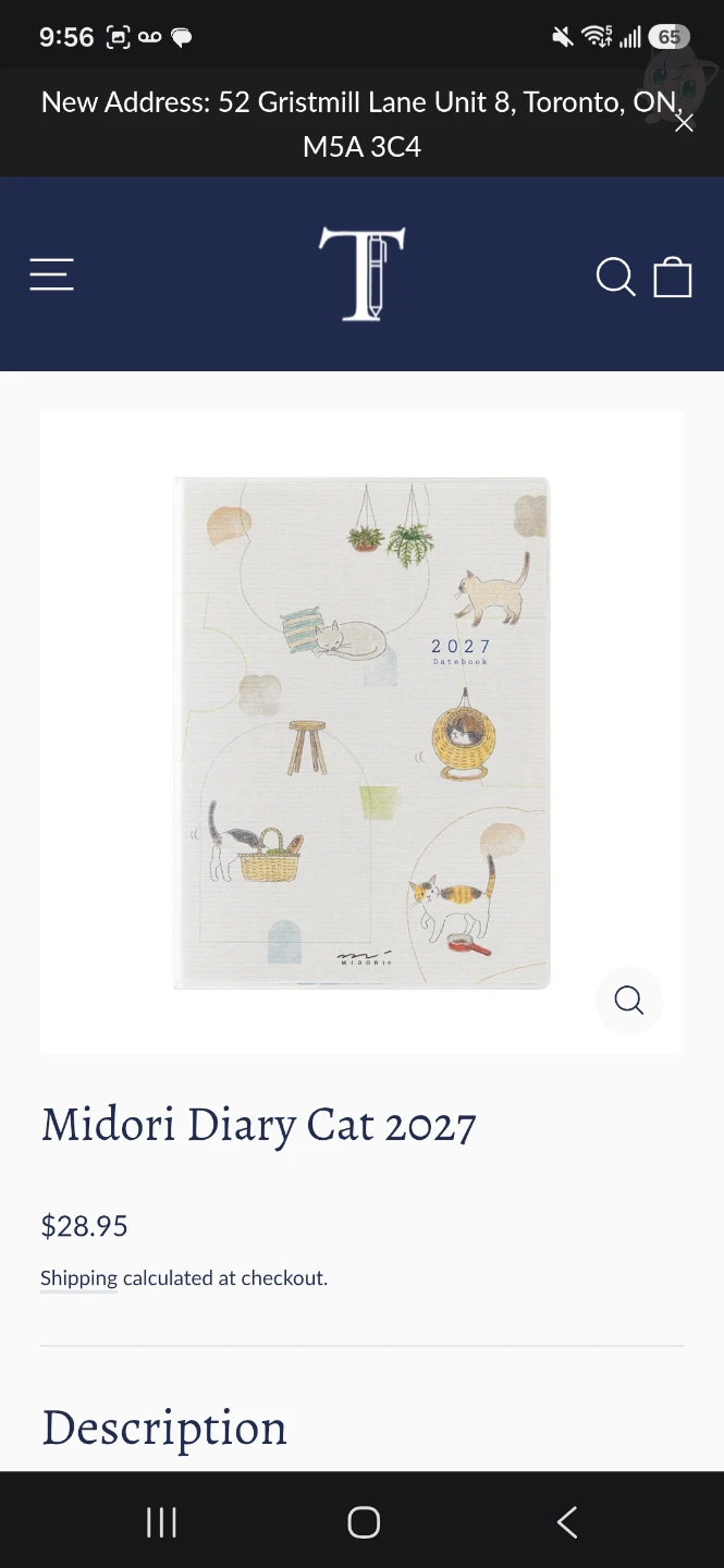 NEW 2027 Midori MD Diary A6 - Cat Pattern - photo 2