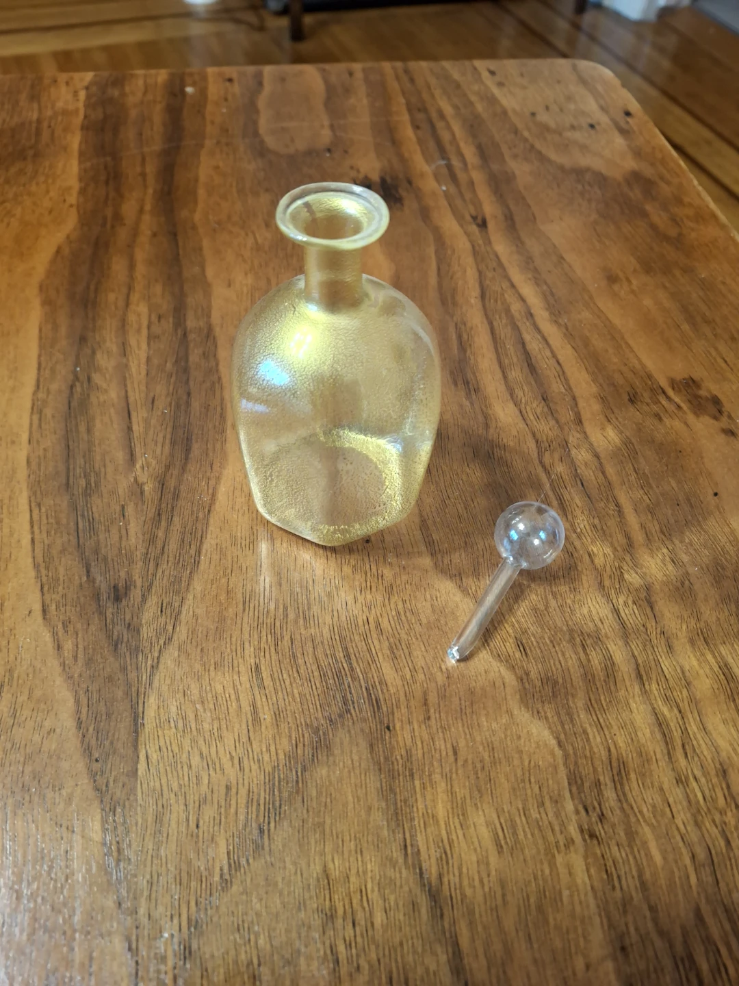 Vintage Gold Lustre Glass Perfume Bottle - photo 2