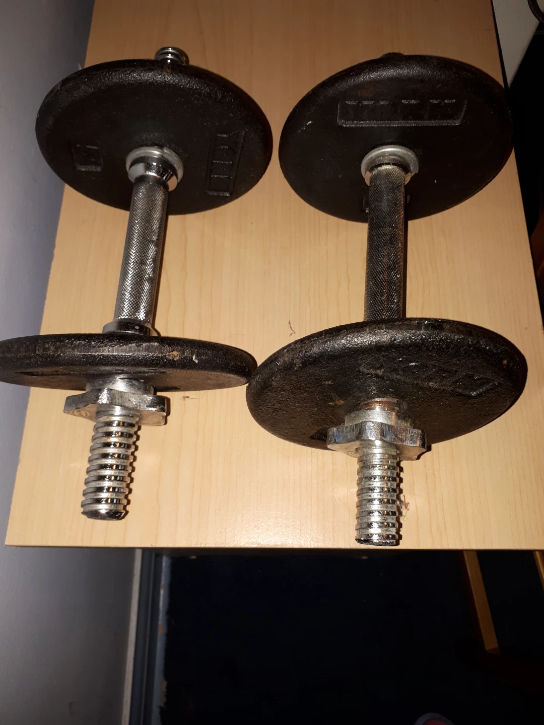York 10lb Cast Iron Dumbbell Set