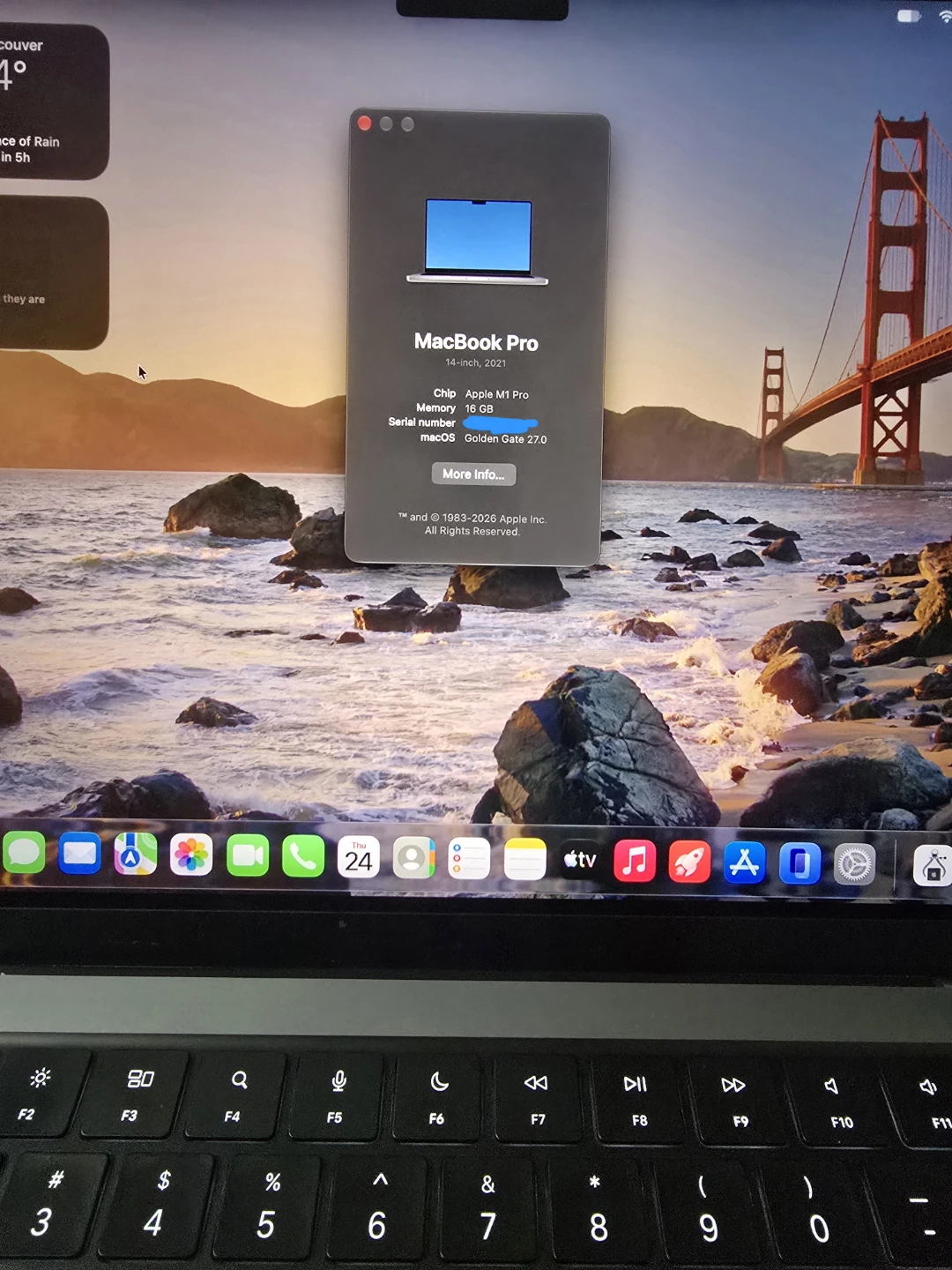 Macbook m1 pro 16gb 512gb ssd like new - photo 2