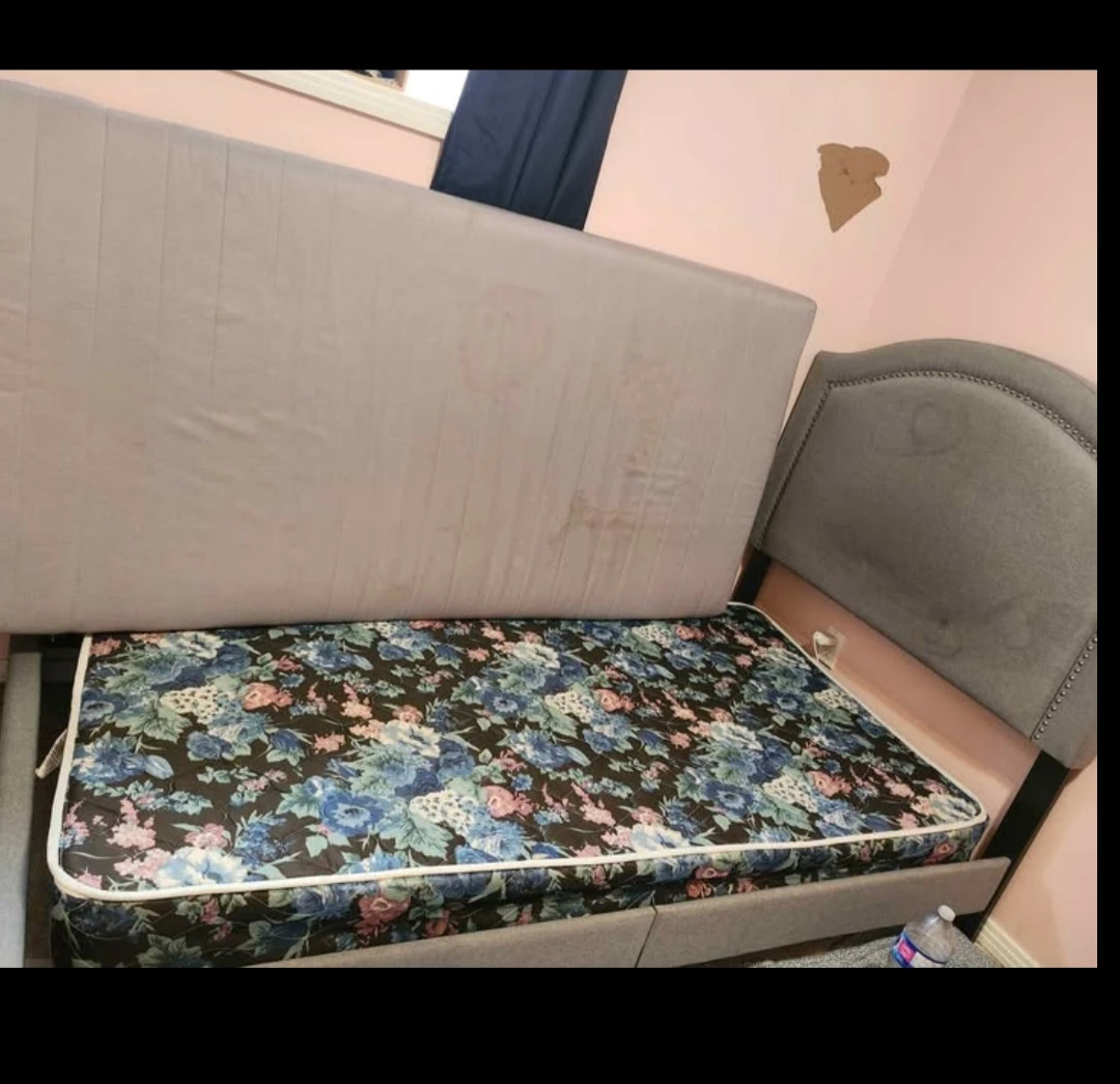 Upholstered Twin Bed with Mattress - photo 2