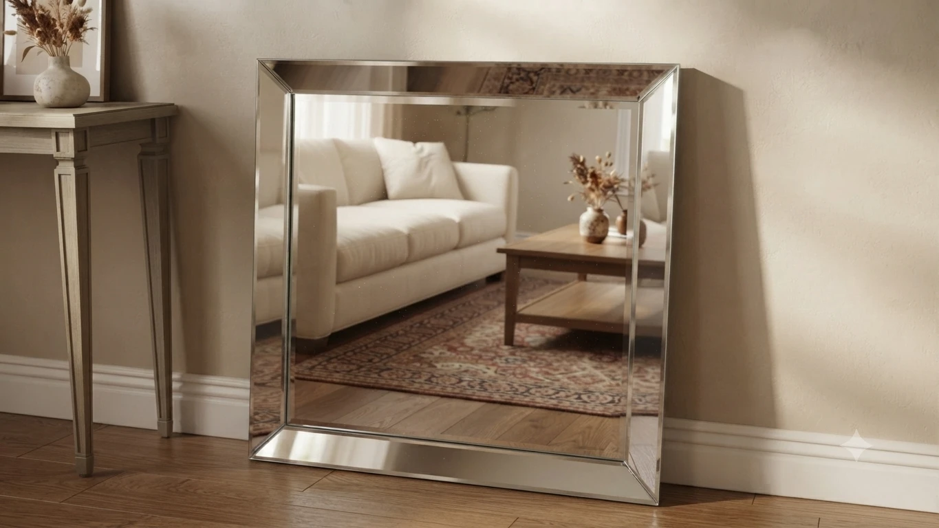 Large Bevelled Wall Mirror