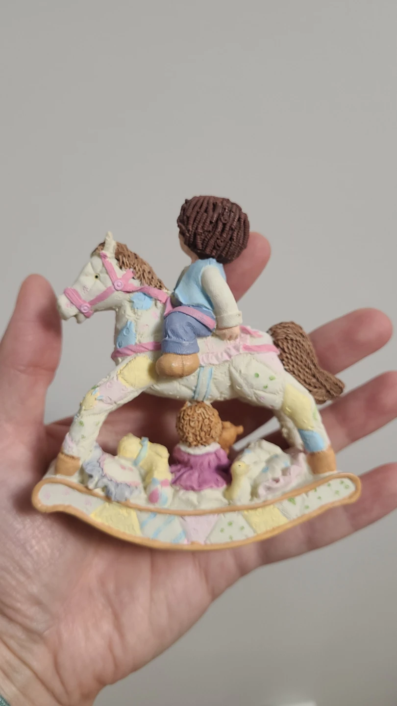 Vintage Hand-Painted Rocking Horse Figurine - photo 4