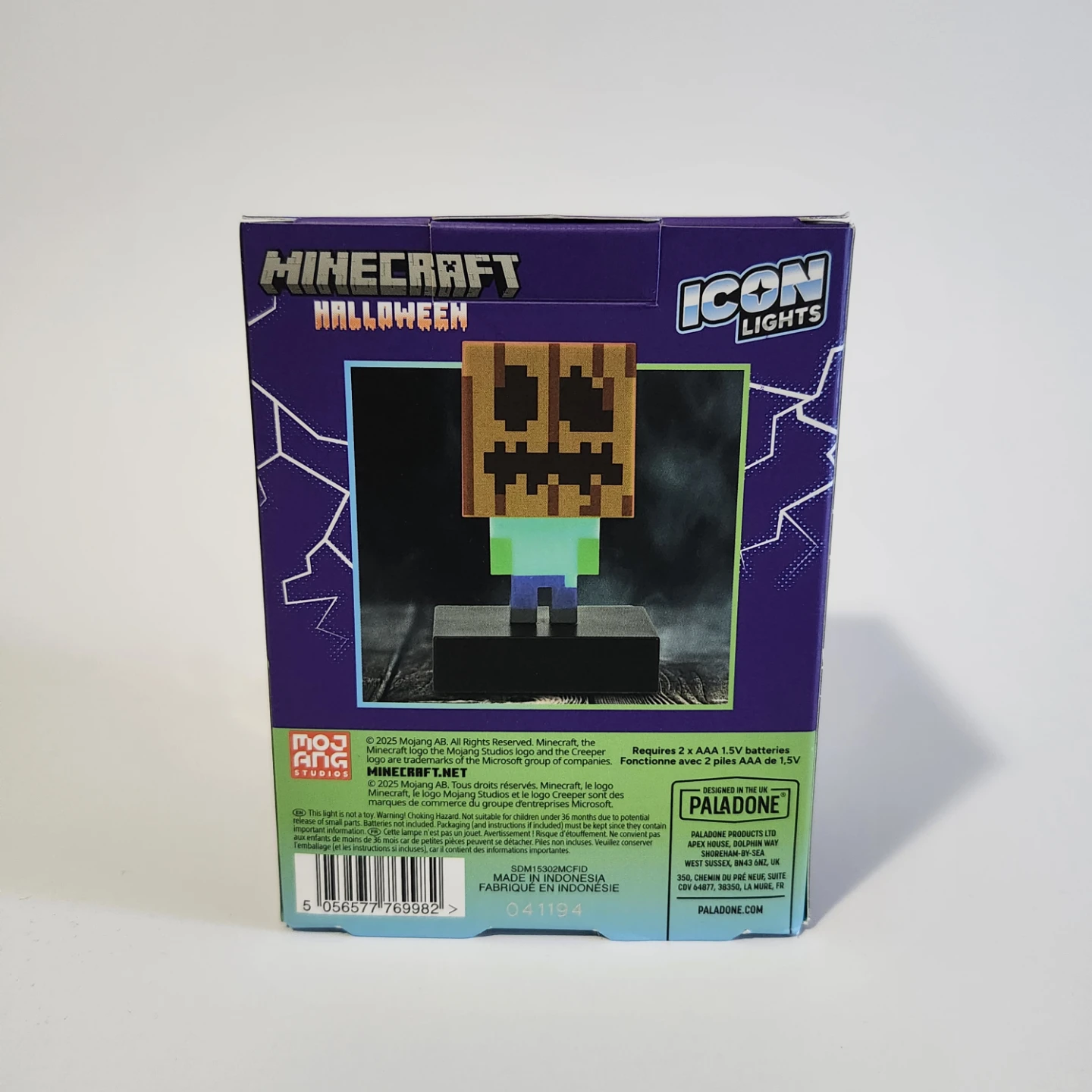 Minecraft Halloween Carved Pumpkin Zombie Icon Lights Paladone - photo 2