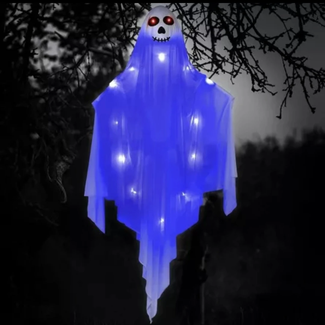 New 5ft long Light-Up Hanging Ghost Halloween Decoration - photo 4