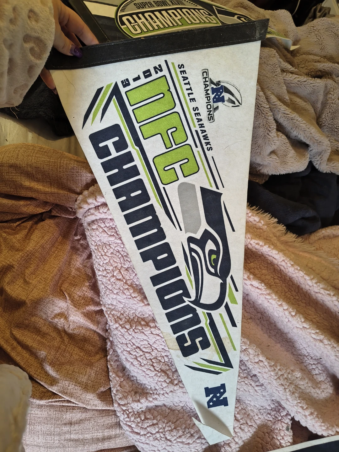 WinCraft Seattle Seahawks Super Bowl XLVIII Pennant Lot of 3 - photo 2