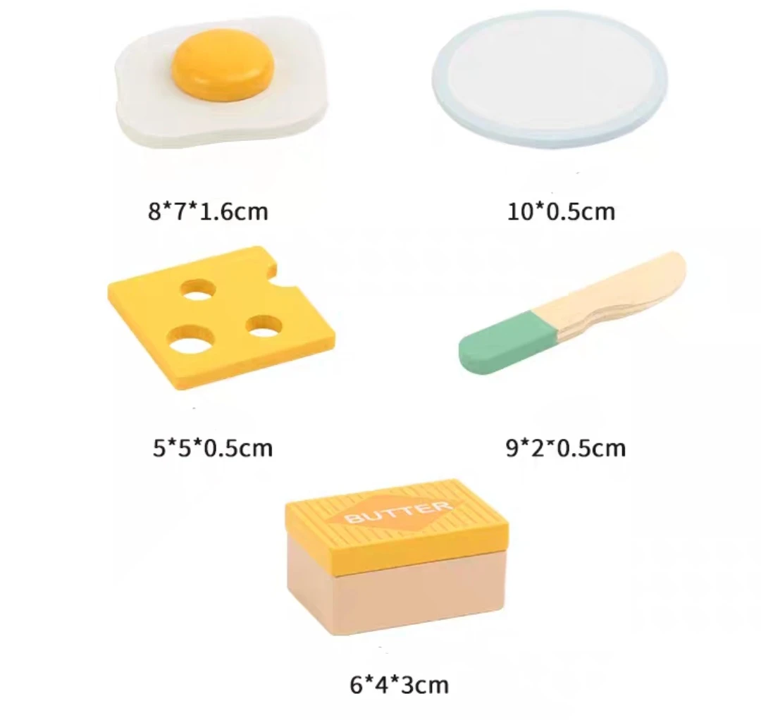 Kids Wooden Kitchen Toys Little Bread Maker Set - photo 4