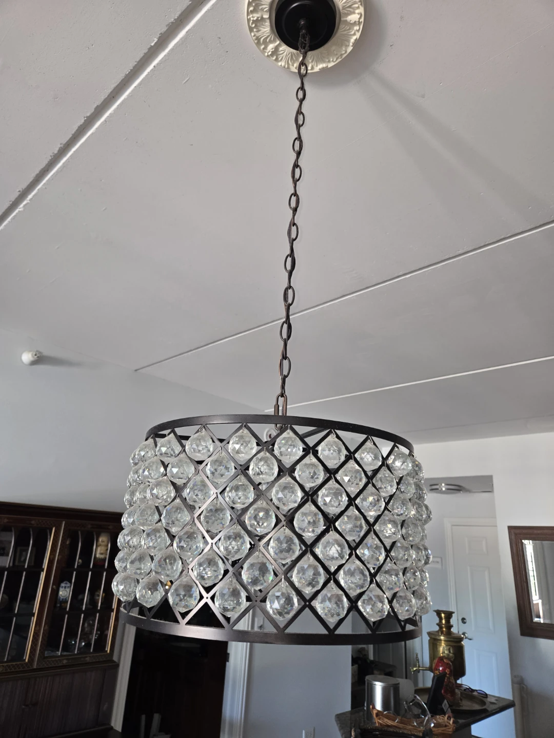 Crystal Drum Pendant Light