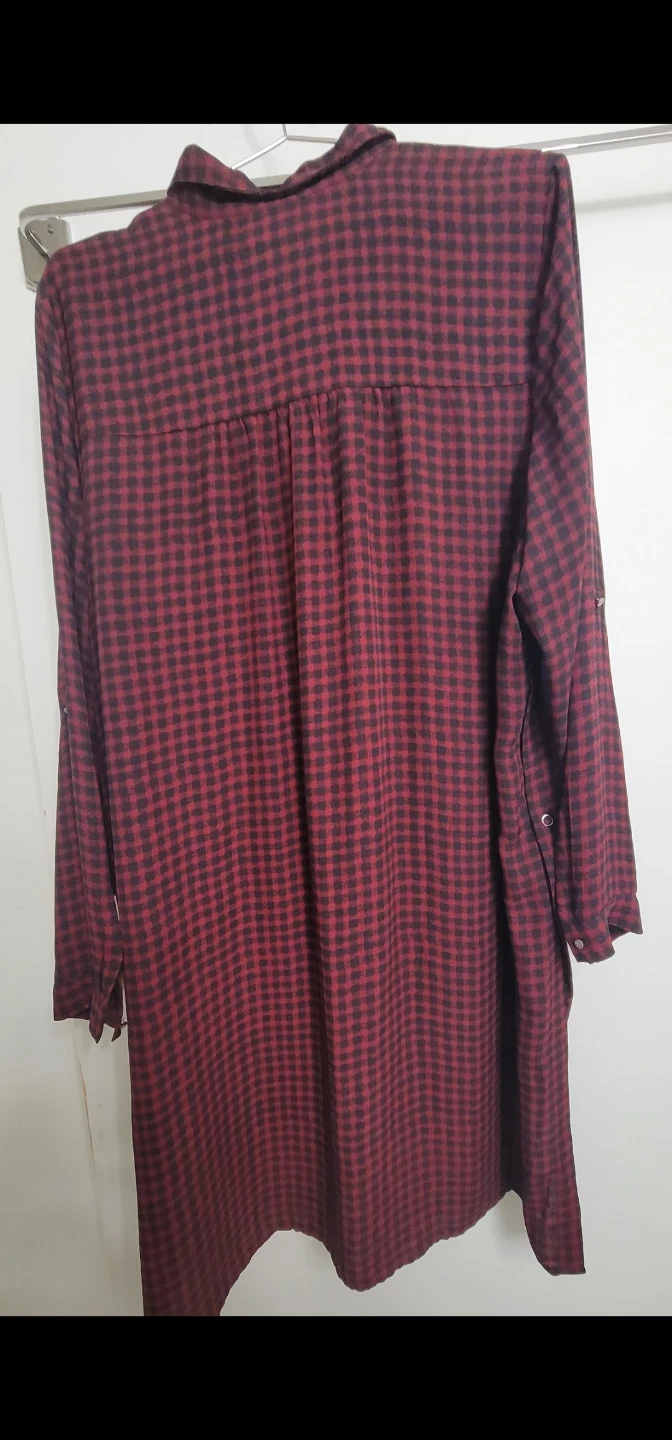 Reitmans Plaid Button-Up Tunic Shirt - photo 2