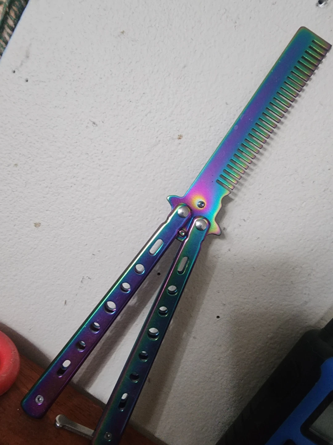 Rainbow Butterfly Knife styled Comb