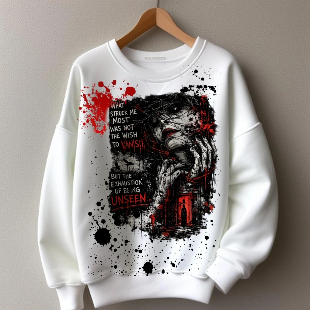 Graphic Print White Sweatshirt